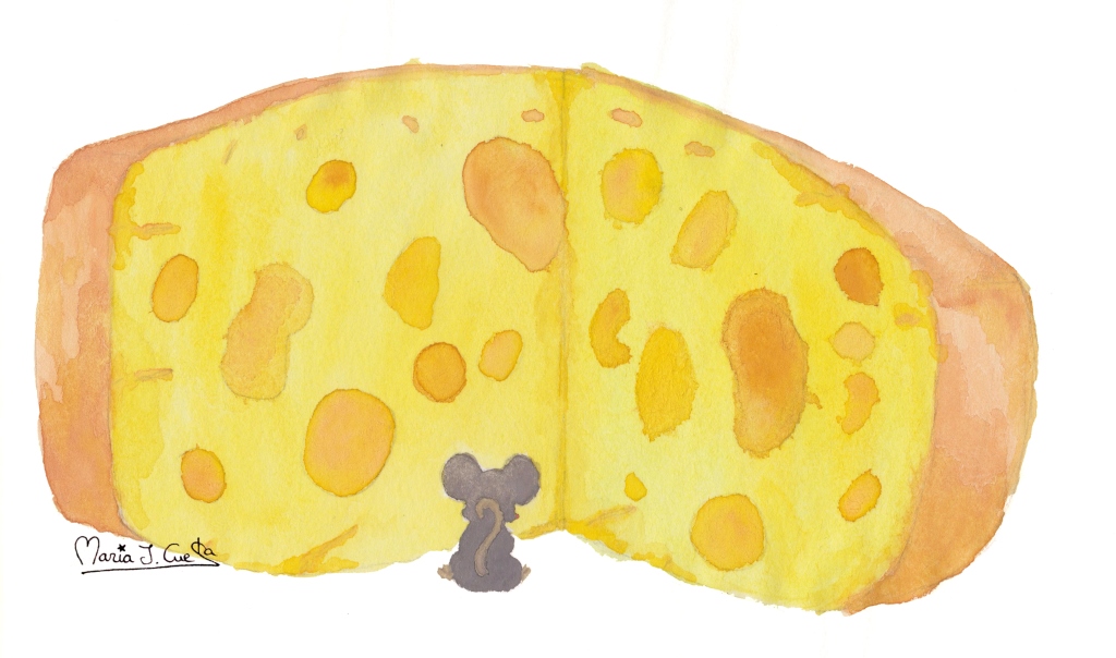 Cheese Feast little mouse MariaJCuesta. Children’s Books. Art. Illustration.