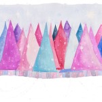 Snow Trees Christmas MariaJCuesta. Children’s Books. Art. Illustration.